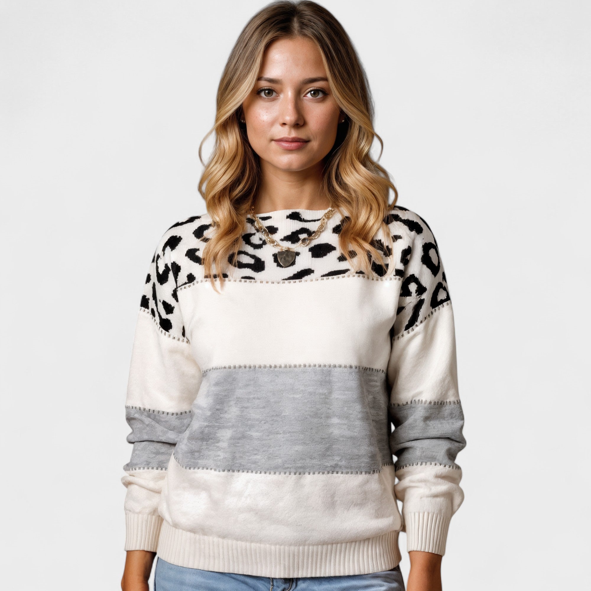 Pull Tricoté Léopard pour Femme Selena
