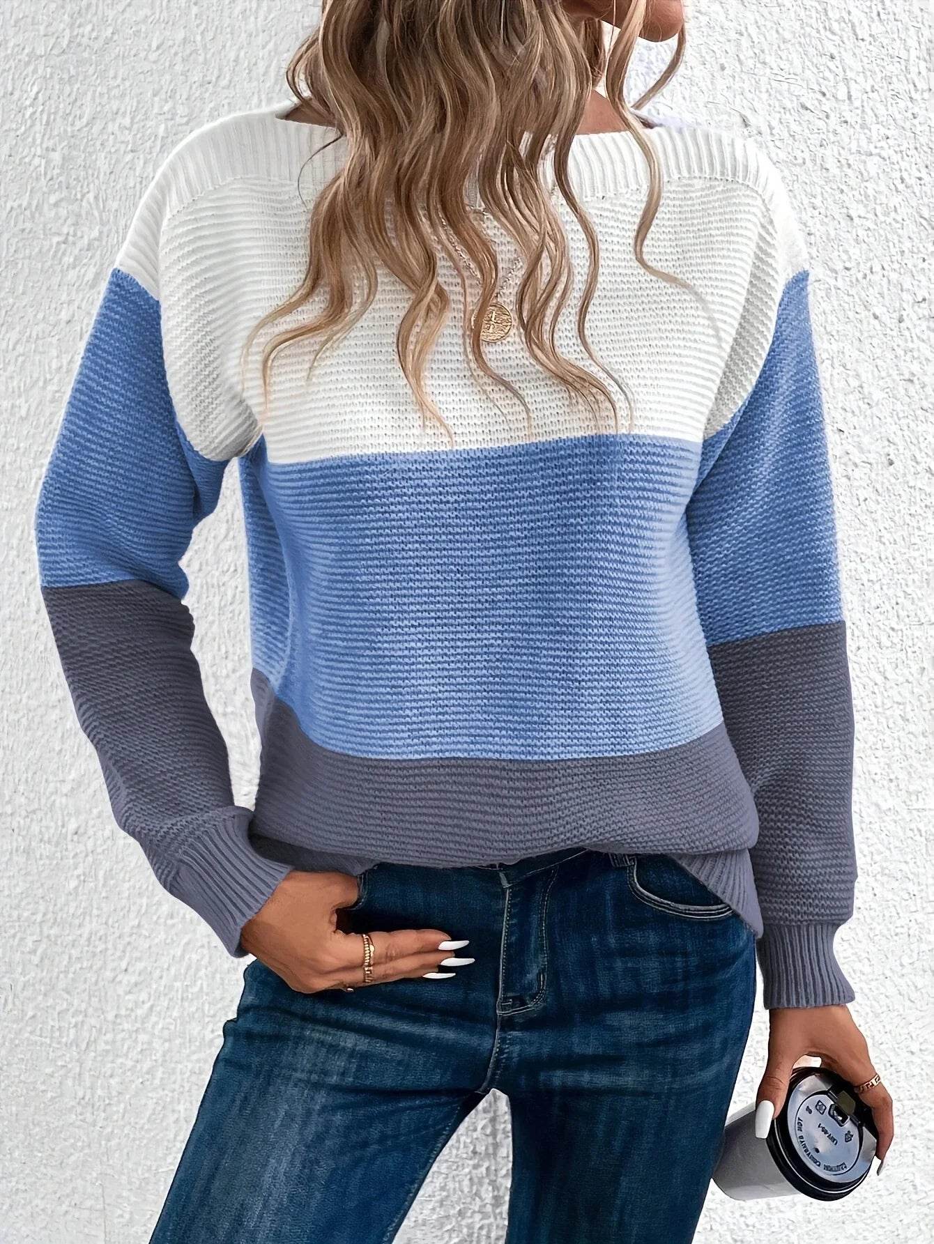 Pull à Col Rond en Maille pour Femme Elena
