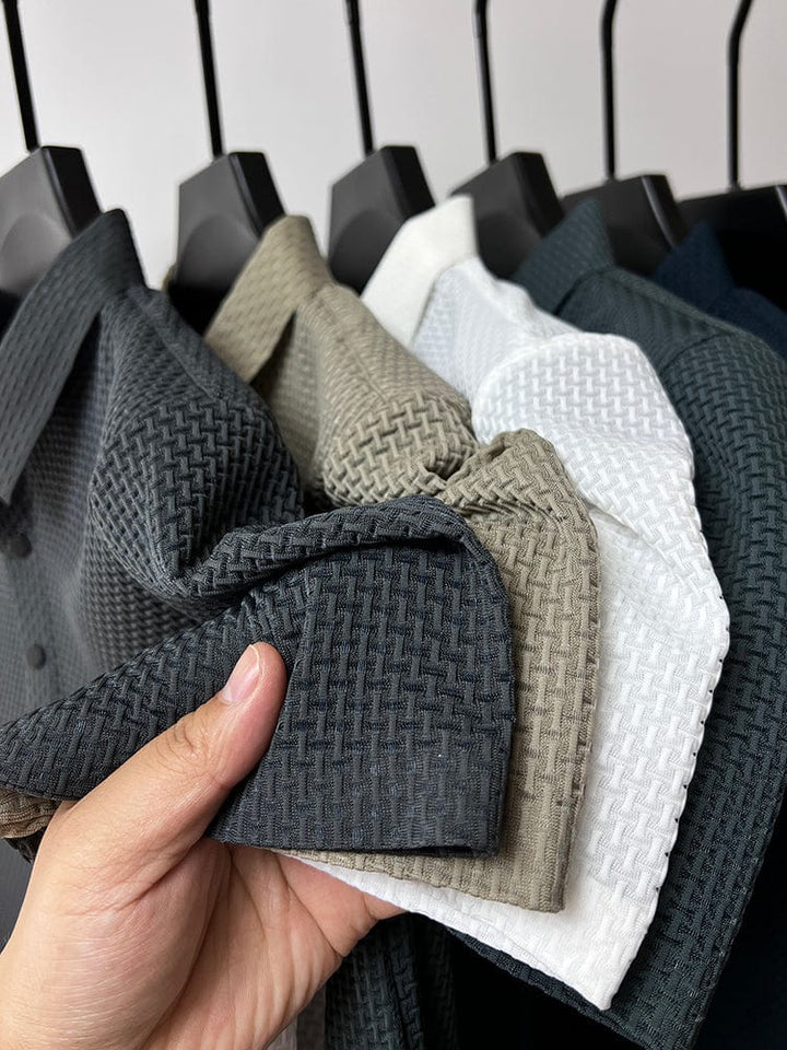 Comfortabel getextureerd stretch poloshirt