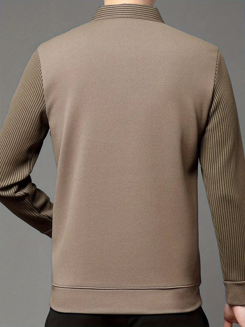 Polo Homme Manches Longues 2 en 1 - Élégant et Respirant