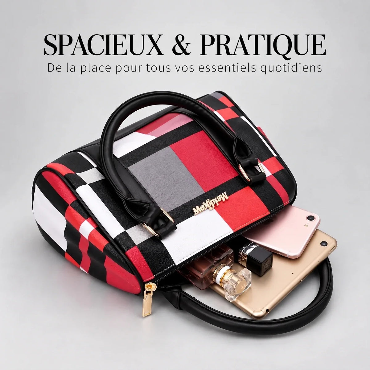 Élodie | Ensemble de sacs à main 6 pièces pour femme – Cabas, sac à anses, sac bandoulière, pochette & portefeuille