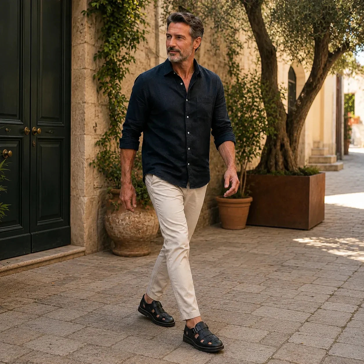 Sandales orthopédiques en cuir – Santorin