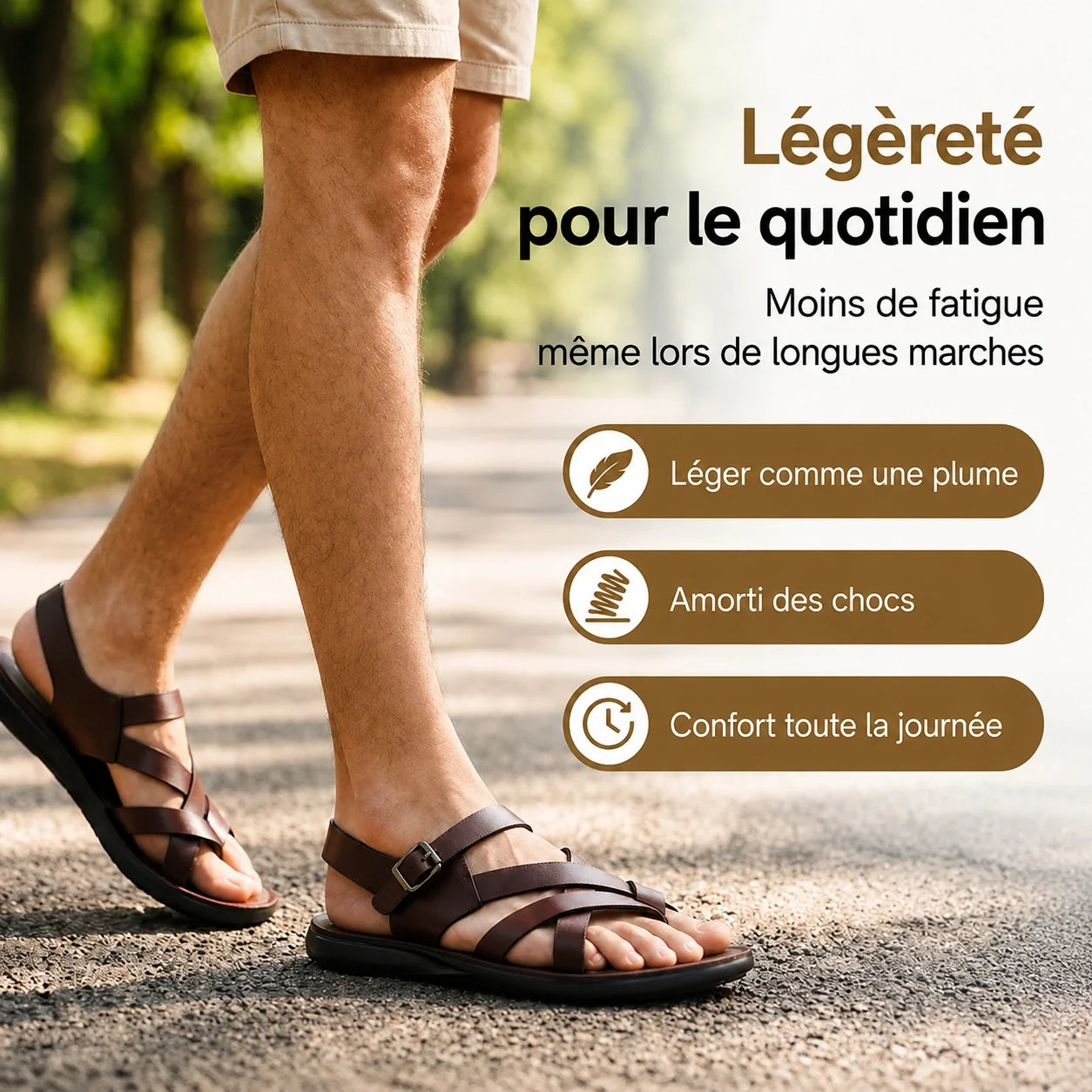 Roman | Sandales homme – Légères, Confortables & Parfaites pour l'Été