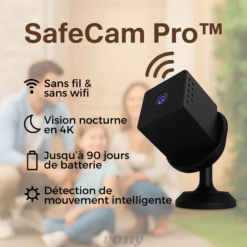 SafeCam Pro™ | Toujours protégé, sans wifi ni courant