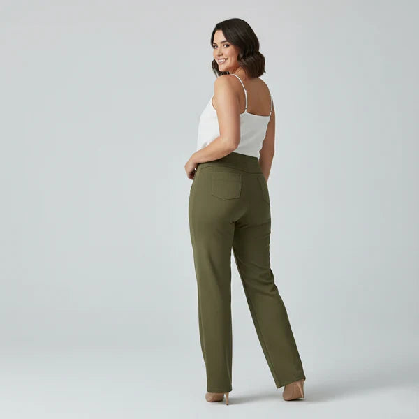 Pantalon Taille Haute Extensible avec Poches Latérales - Sophie
