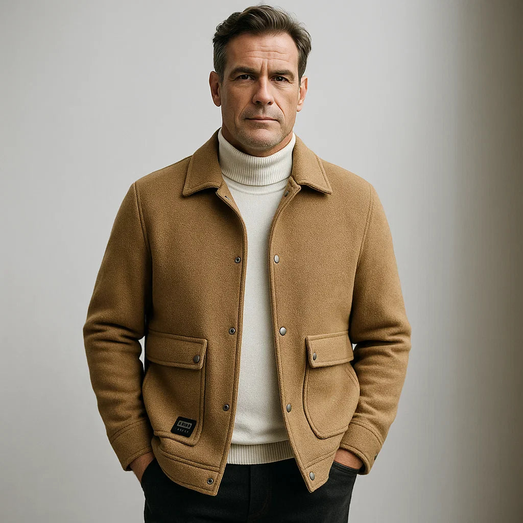 Veste en Laine Mélangée Leonard