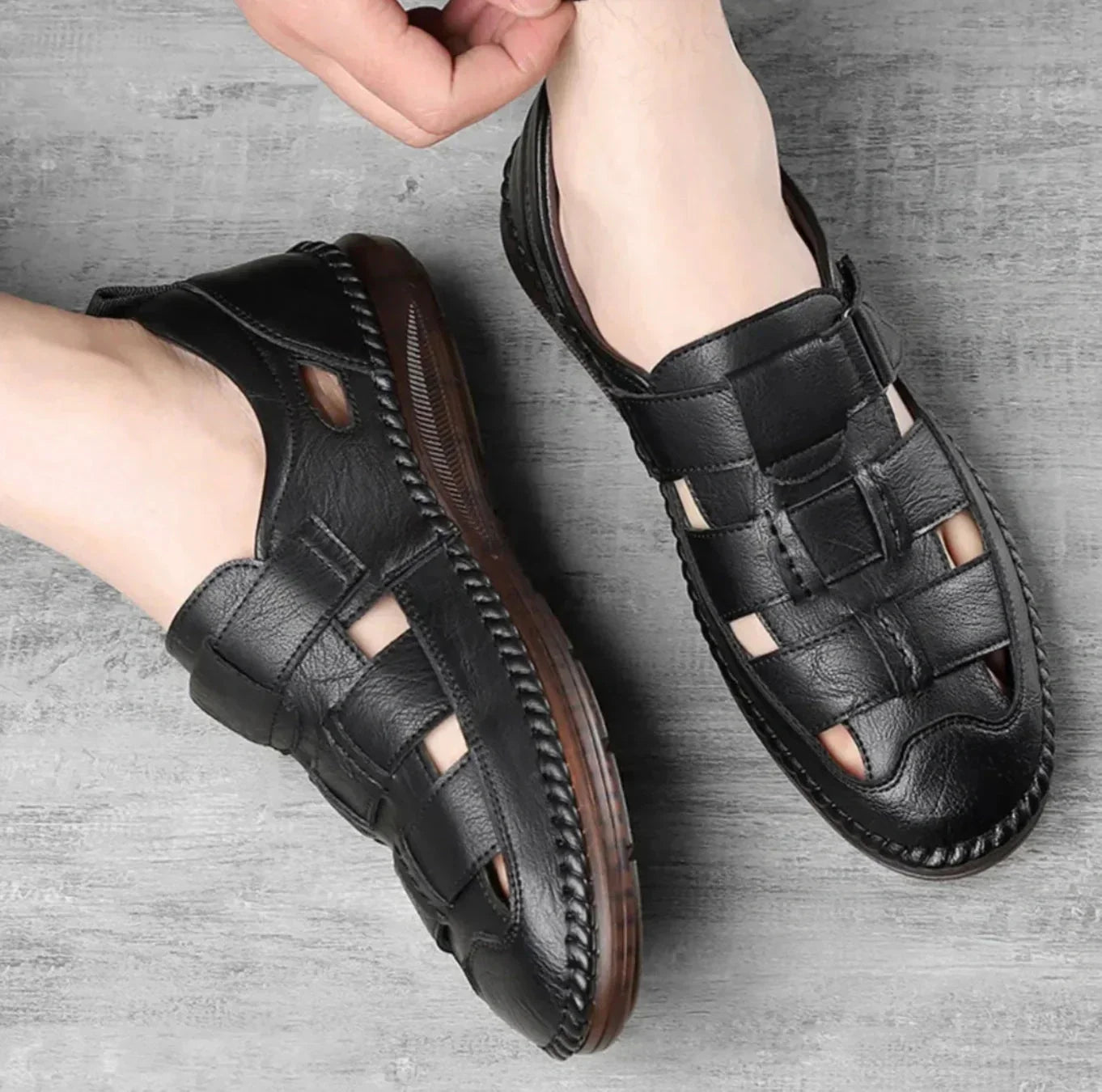 Sandales orthopédiques en cuir – Santorin