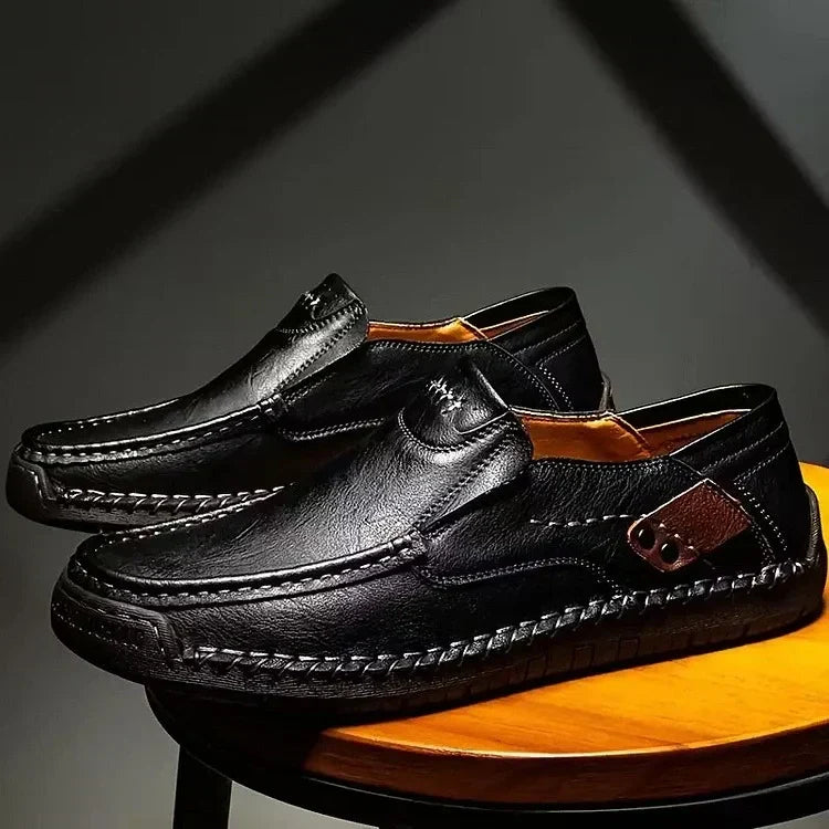 Mocassins à enfiler en cuir pour homme – SoftStep