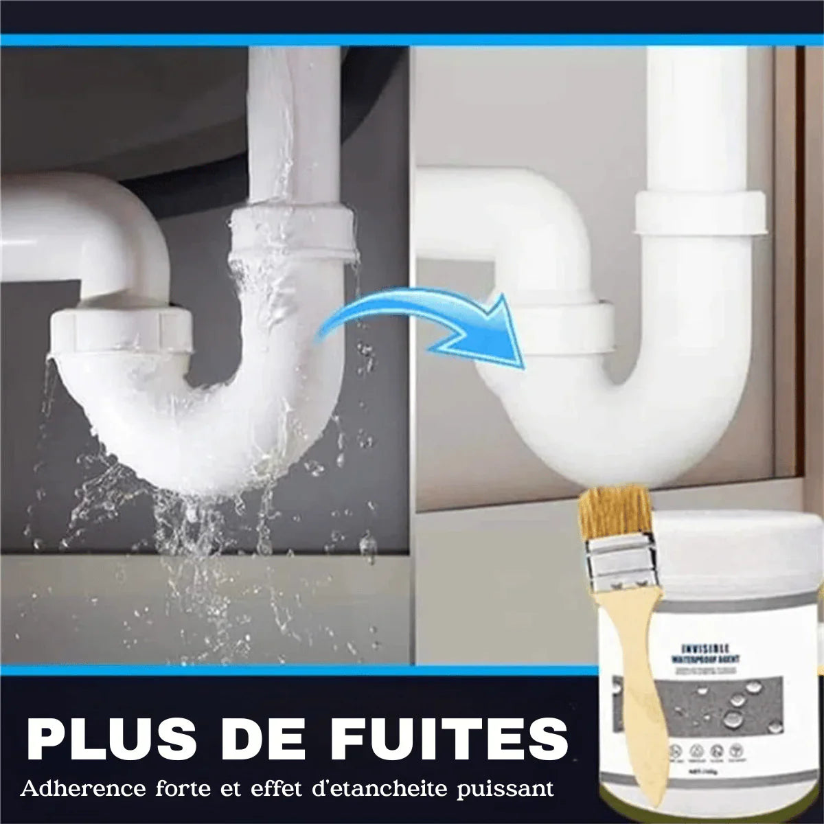 Scellant Anti-Fuites et Infiltrations + Pinceau Offert