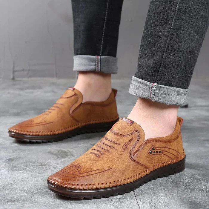 Richard - Mocassins à enfiler en cuir pour hommes