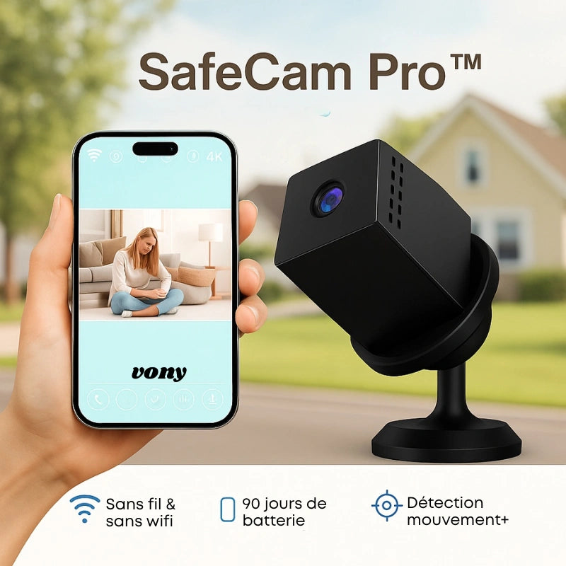 SafeCam Pro™ | Toujours protégé, sans wifi ni courant