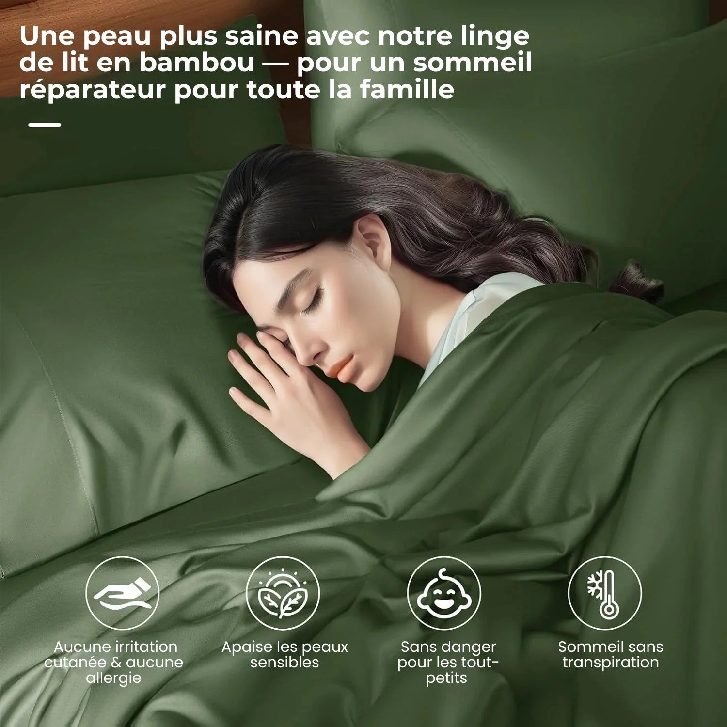 Bamboo Cooling Sheet Set 4 pièces