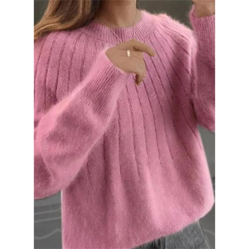 Pull Tricoté pour Femme Rose