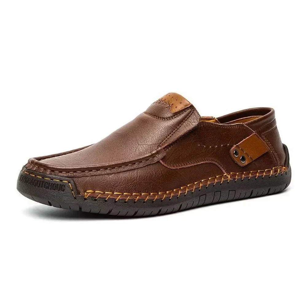 Mocassins à enfiler en cuir pour homme – SoftStep