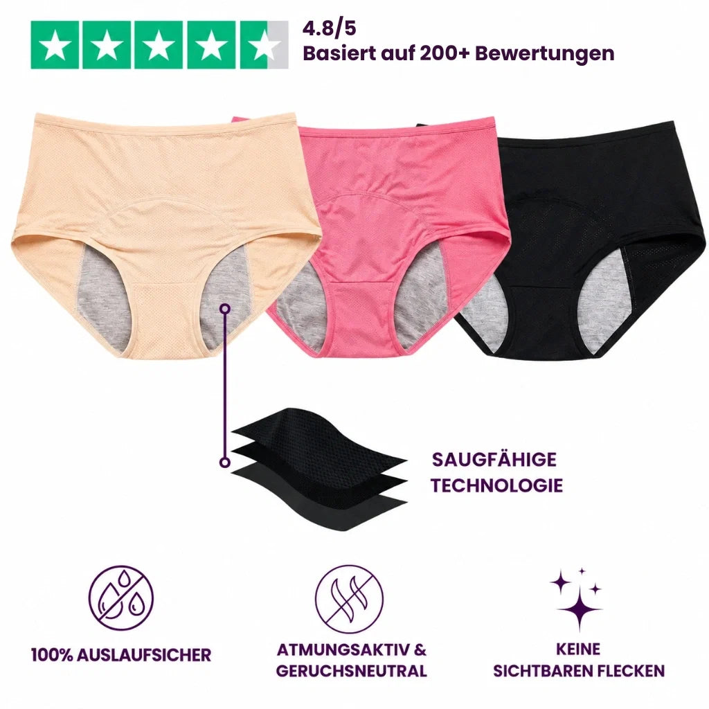 VitalDry | Auslaufsichere Unterwäsche | 5er-Pack