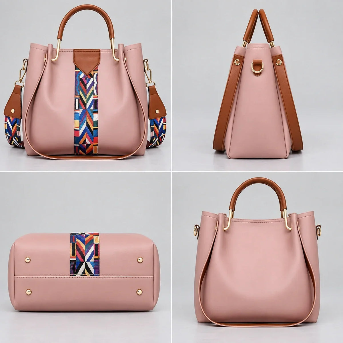 Allure | Ensemble de sacs à main 4 pièces pour femme – Cabas, sac bandoulière, portefeuille & pochette