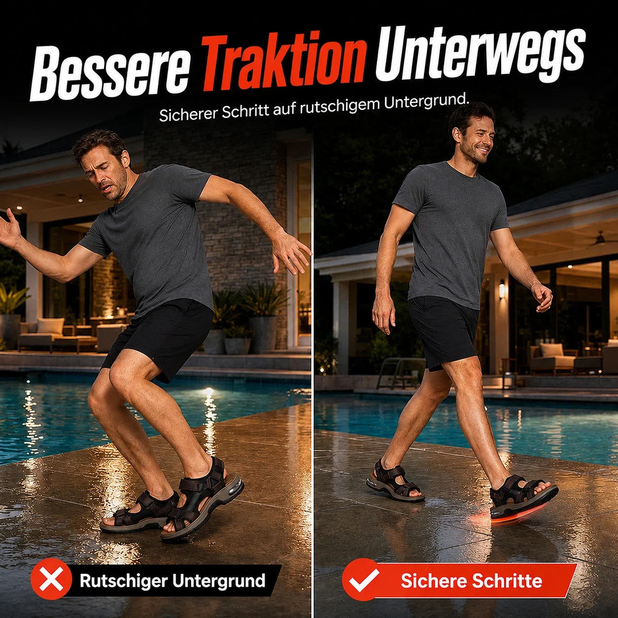 Herren Air Cushion Sportsandalen