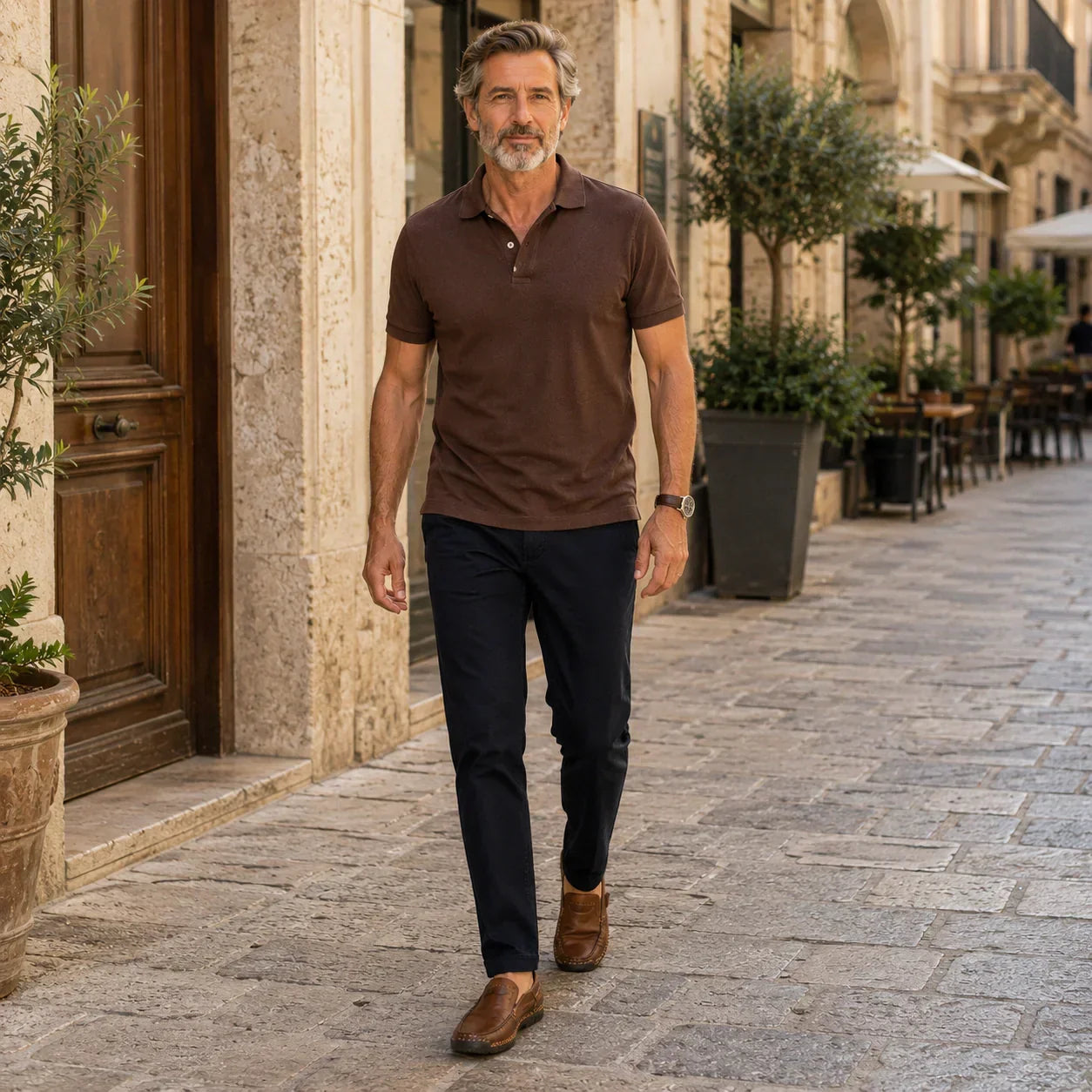 Mocassins à enfiler en cuir pour homme – SoftStep