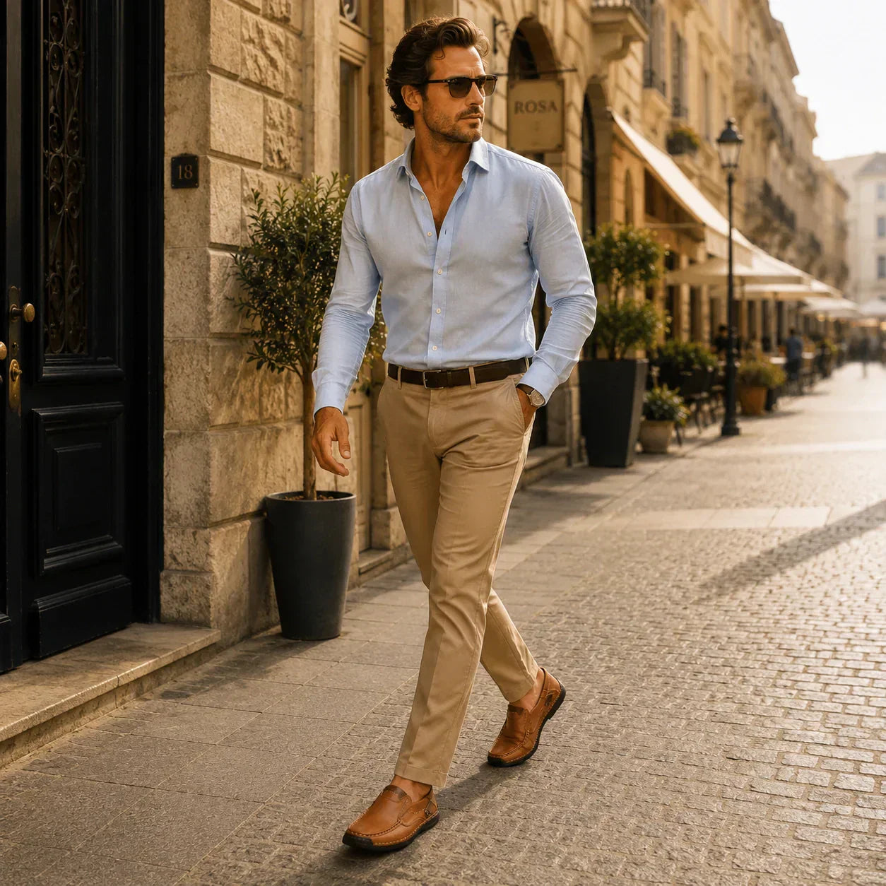 Mocassins à enfiler en cuir pour homme – SoftStep
