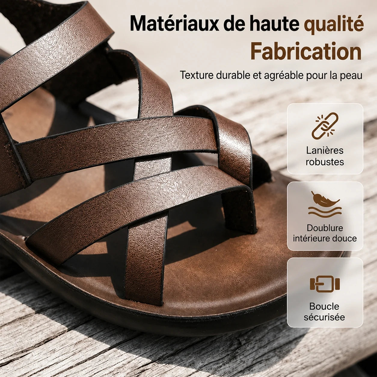 Roman | Sandales homme – Légères, Confortables & Parfaites pour l'Été
