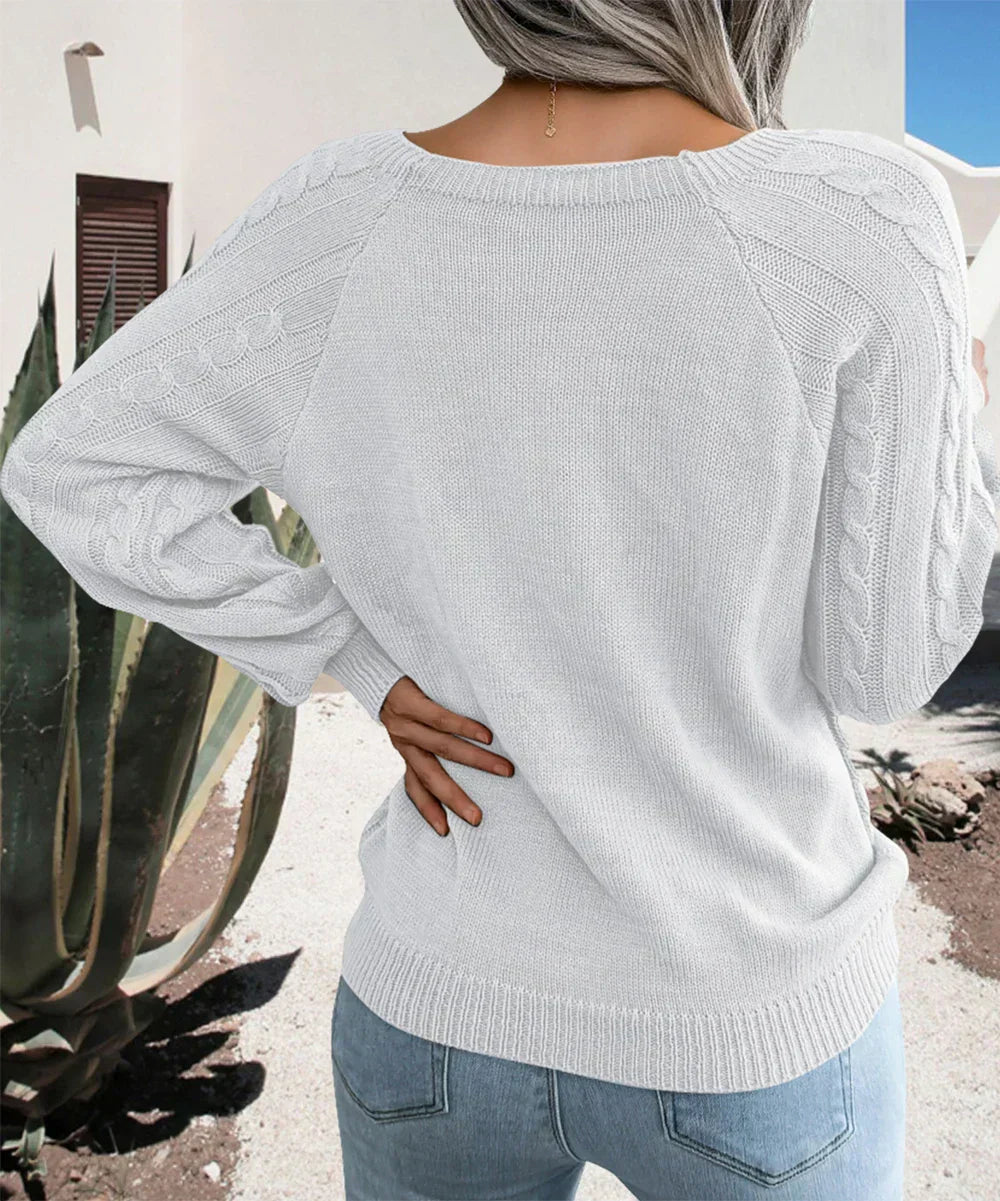 Elise Elegante Trui met Knoopjes