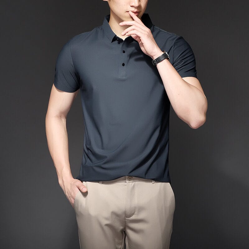 Frisse ijszijde poloshirt