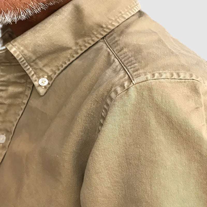 Klassiek denim casual overhemd met lange mouwen