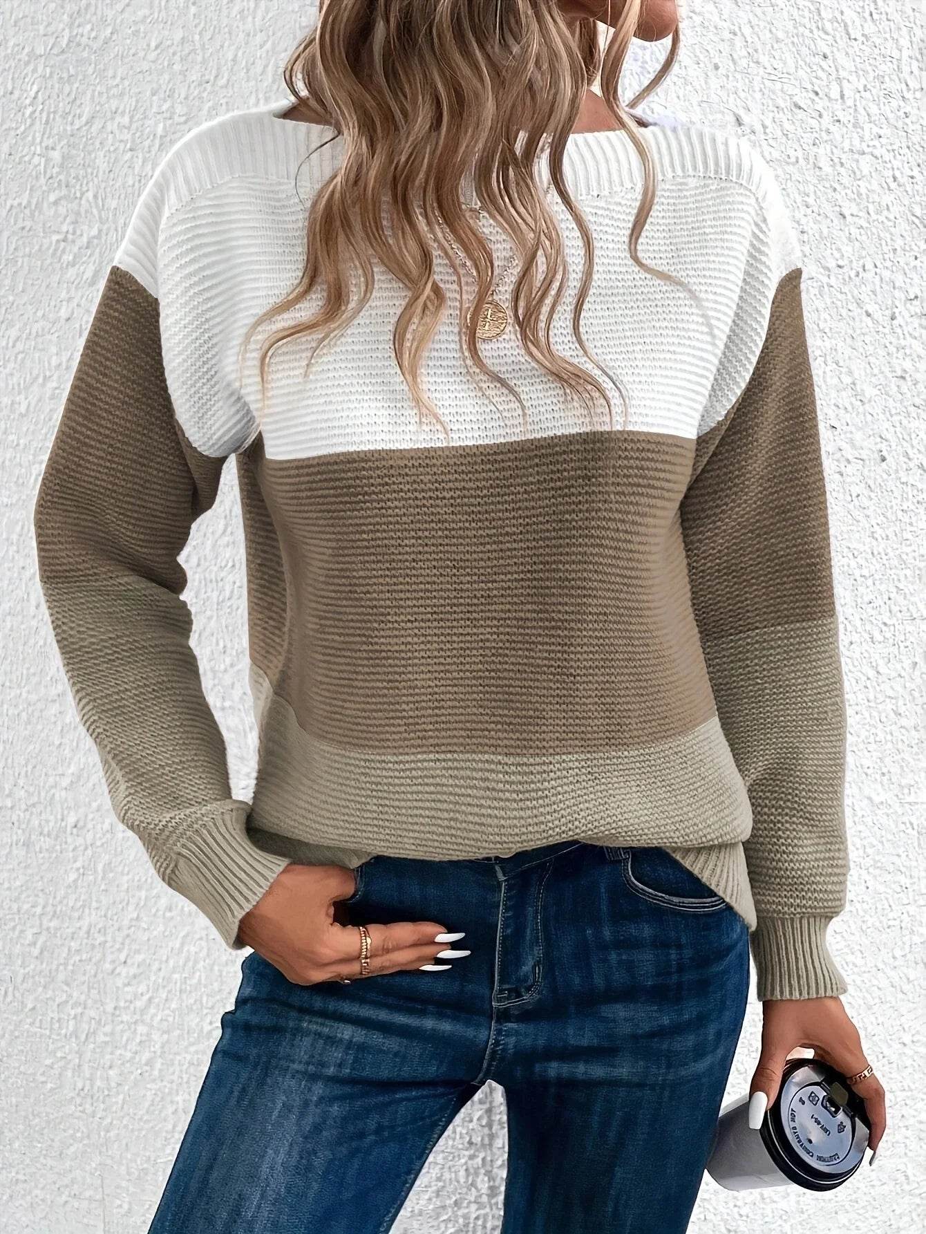Pull à Col Rond en Maille pour Femme Elena
