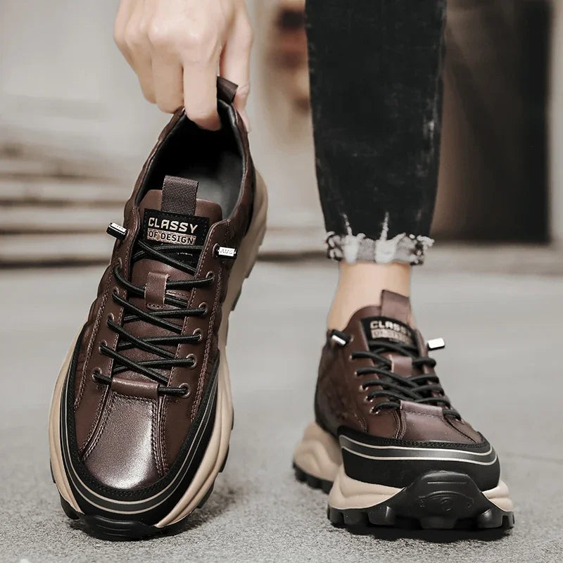 Baskets Homme en Cuir Texturé - Classy