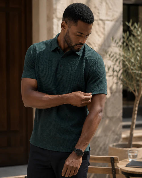 Polo Homme Texturé et Extensible | Achetez 1, Obtenez 1 GRATUIT